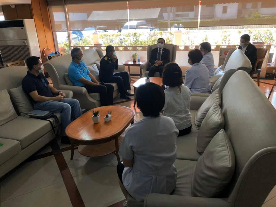 Prime Minister of Thailand Prayut Chan-o-cha on a meeting during COVID-19 coronavirus outbreak