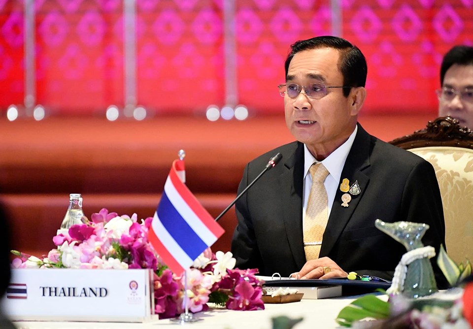 PM Prayut during a meeting