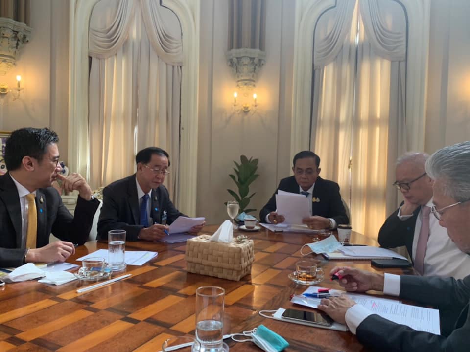 PM Prayut Chan-o-cha during a cabinet meeting at the Government House