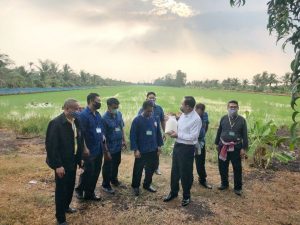 PM Prayut Chan-o-cha during a visit to a farm