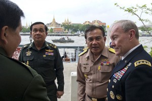 Prayut Chan-ocha and Chairman of the Joint Chiefs of Staff Gen. Martin E. Dempsey