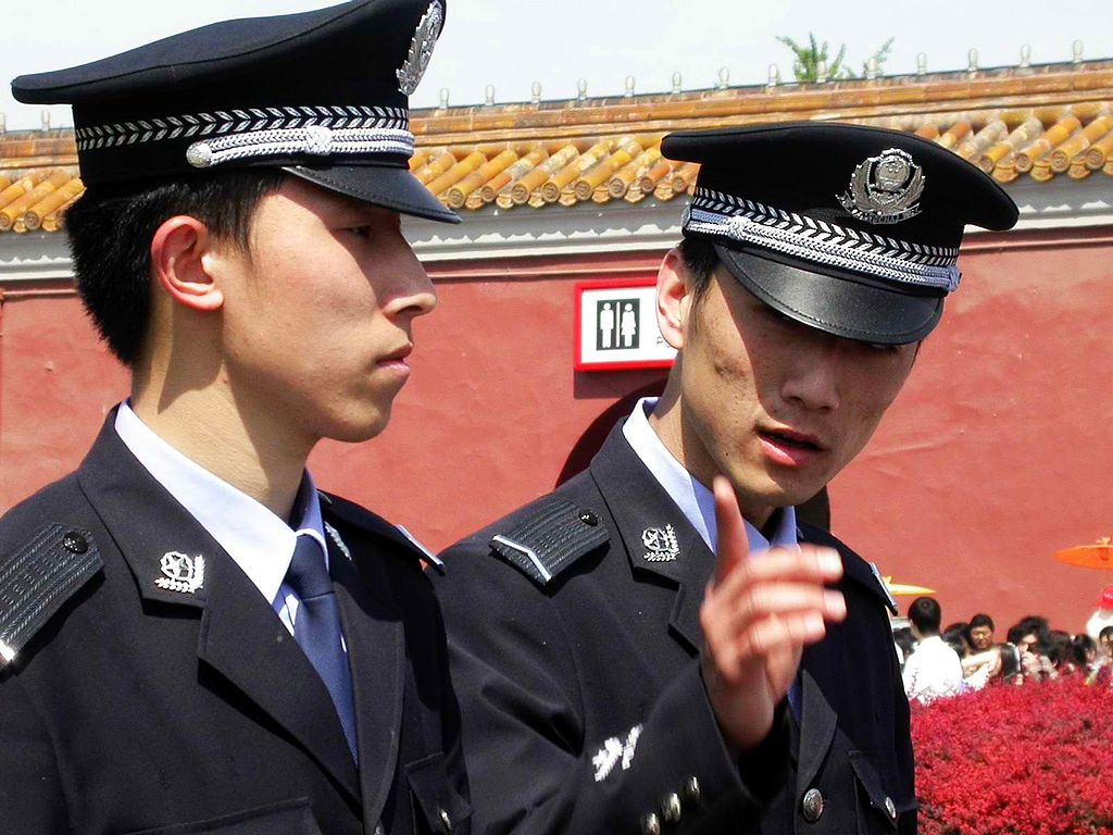 Chinese policemen in Beijing