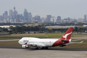 Qantas Boeing 747-400 at Sydney Airport