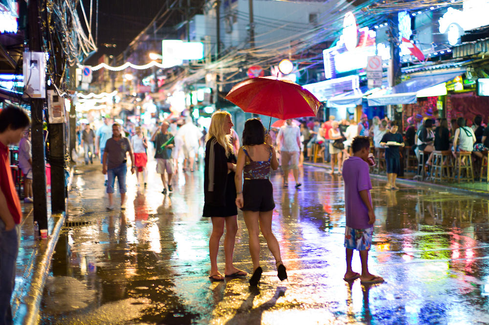 Rainy night in Patong, Phuket.