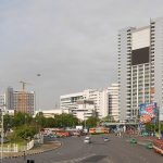 Rajavithi Hospital and Victory Monument in Bangkok
