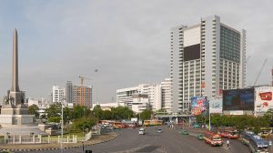 Rajavithi Hospital and Victory Monument in Bangkok
