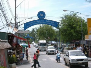 A street in Damnoen Saduak, Ratchaburi