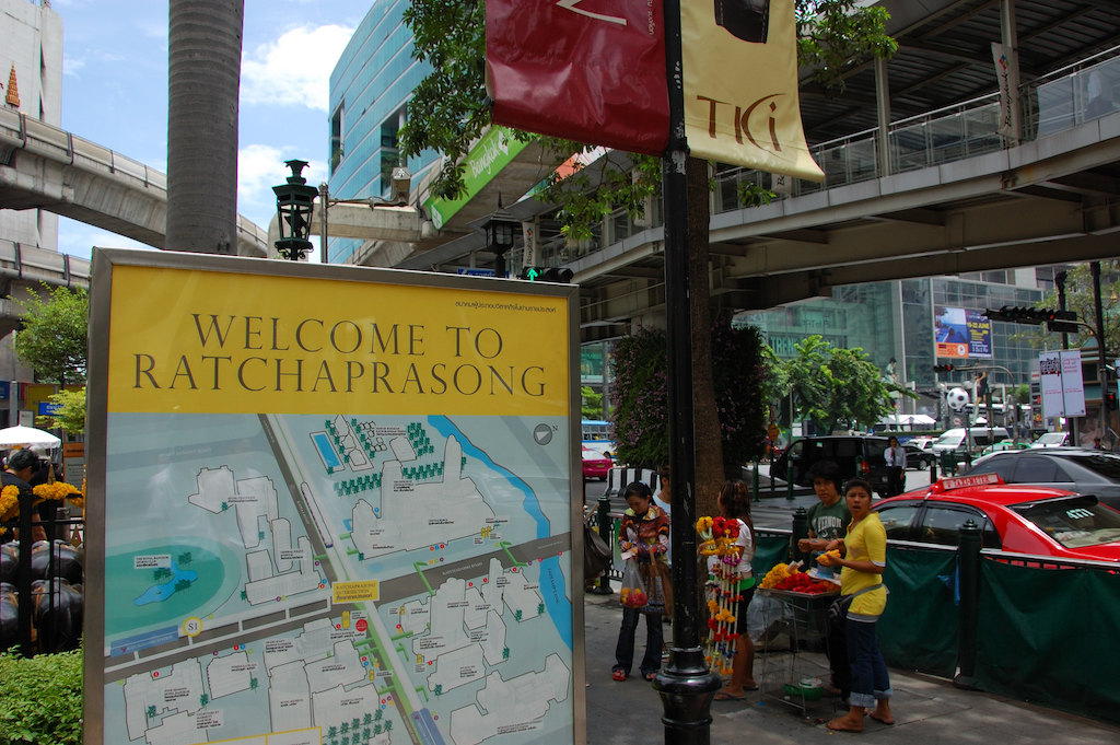 Ratchaprasong intersection and shopping district in Bangkok