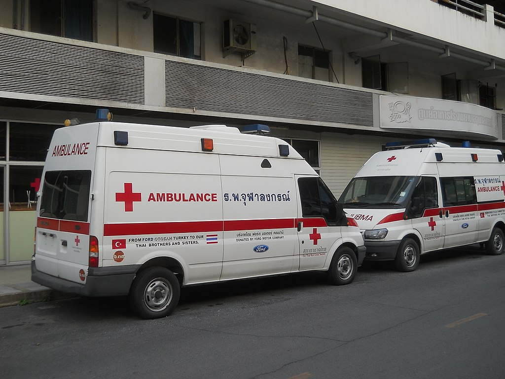 Red Cross ambulances in Bangkok