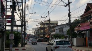Busy road in Koh Samui Island