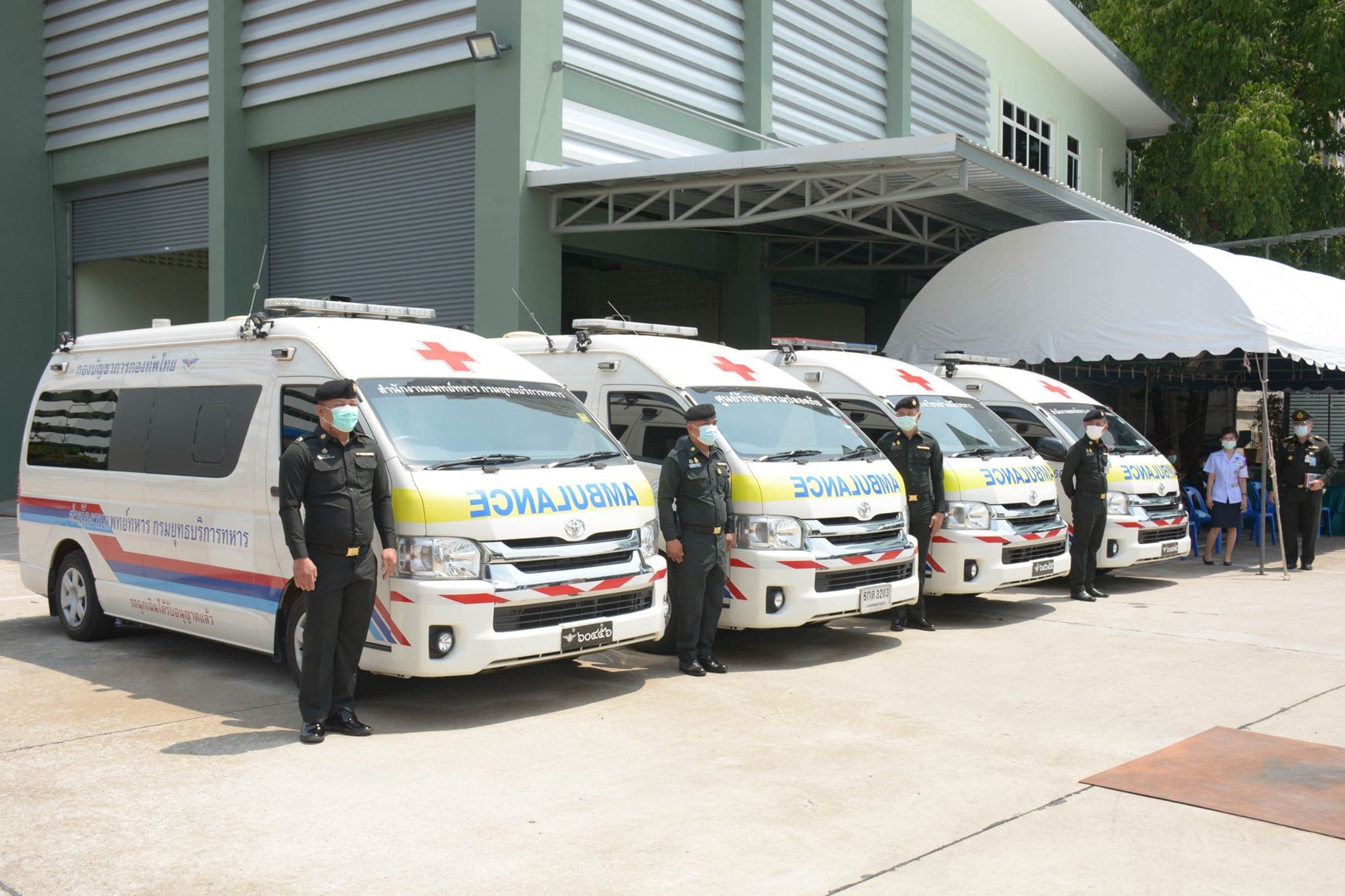 Royal Thai Police Ambulances in Thailand during the COVID-19 pandemic