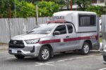 Royal Thai Police, Metropolitan Police Bureau, Toyota Hilux Revo prisoner transporter.