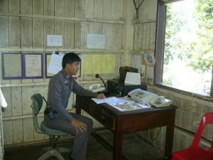 Royal Thai Police radio operator