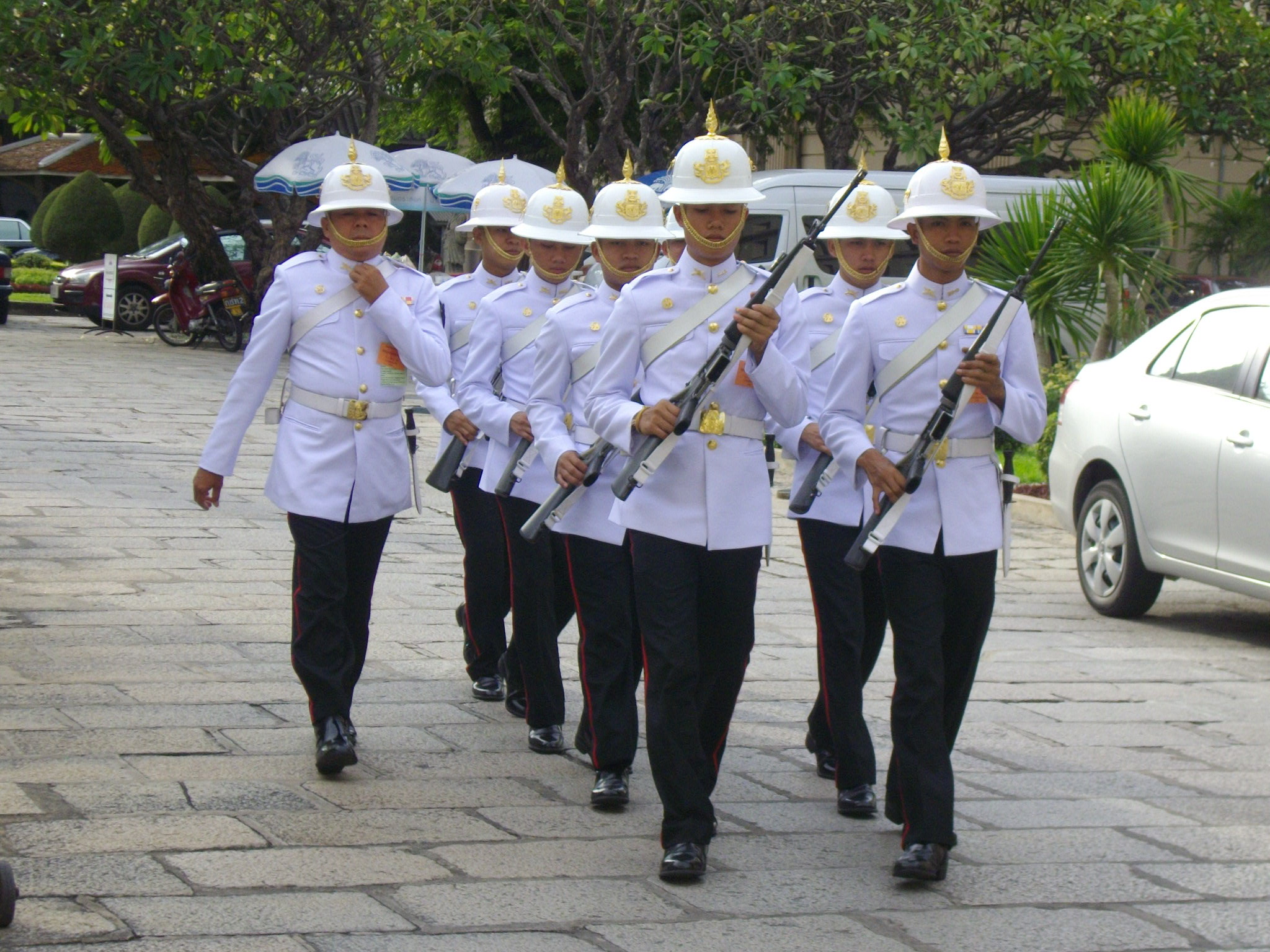 Thai Royal guard in the Grand Palace