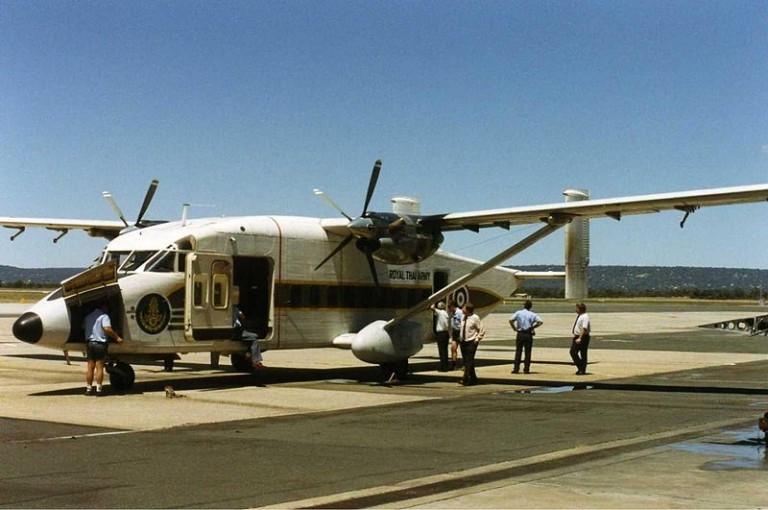 Royal Thai Army Shorts 330 aircraft at Perth Airport.