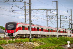 SRT Hitachi EMU Class 1000 electric EV train test run on Red Line