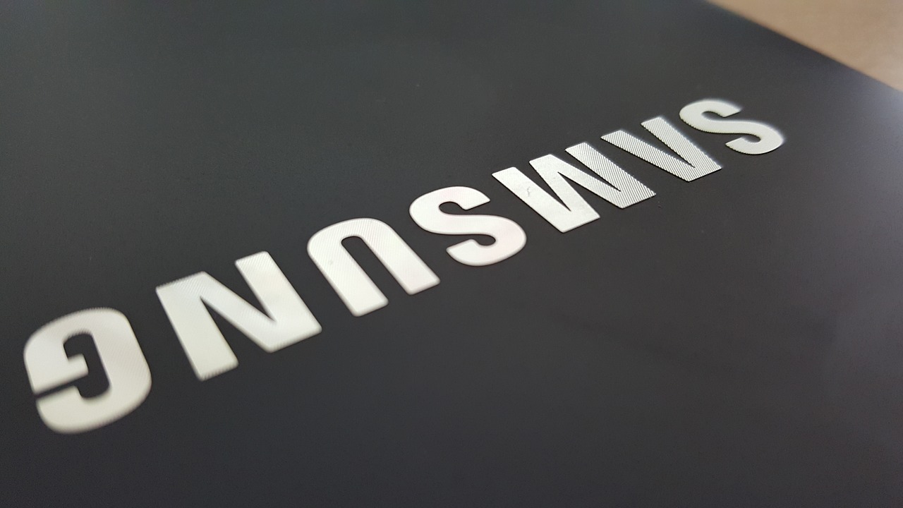 Samsung logo on a tablet