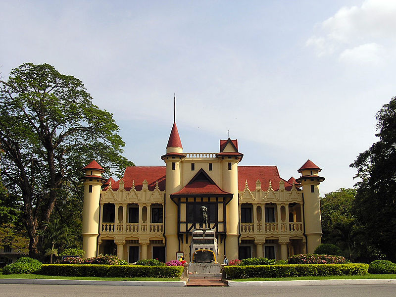 Sanam Chandra Palace (Chali Mongkol Asana) in the style of a European castles in Nakhon Pathom