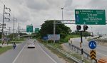 Traffic signs on a road to Saraburi and Ayutthaya.