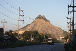 Limestone and sandstone mountain in Saraburi province