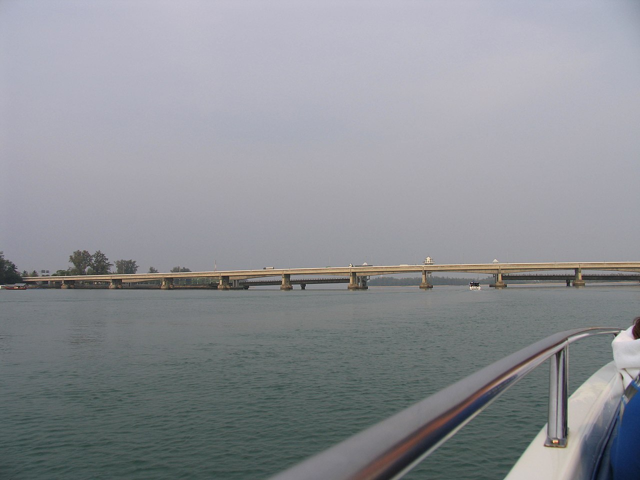 The Sarasin bridge connects Phuket island to Phang Nga province on the mainland