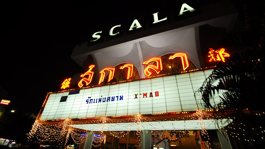 The Scala Theater in Siam Square, Bangkok, showing a Thai film, The Love of Siam by Chukiat Sakweerakul