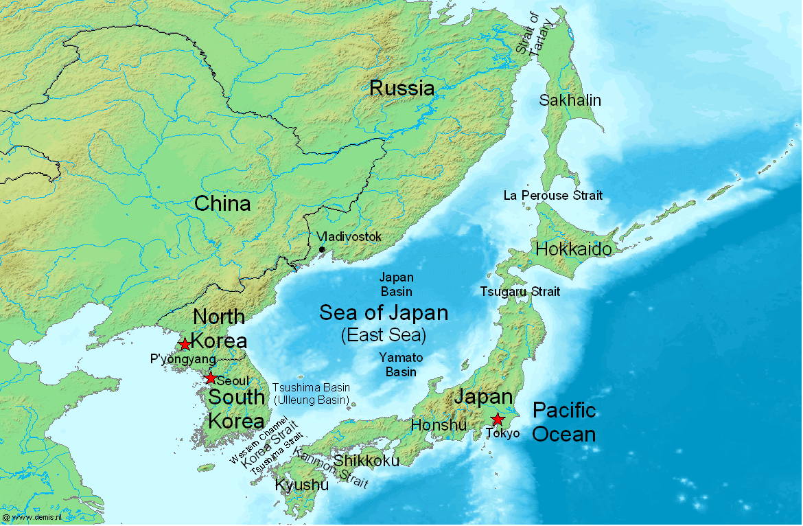 Sea of Japan map