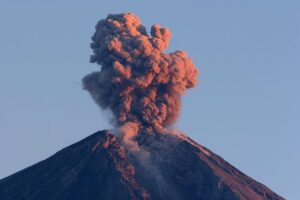 Semeru volcano in Java, Indonesia