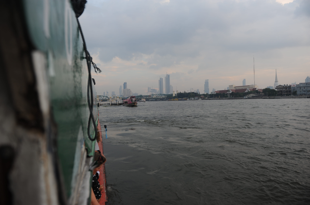 Ship vessel on the Chao Phraya river in Bangkok.