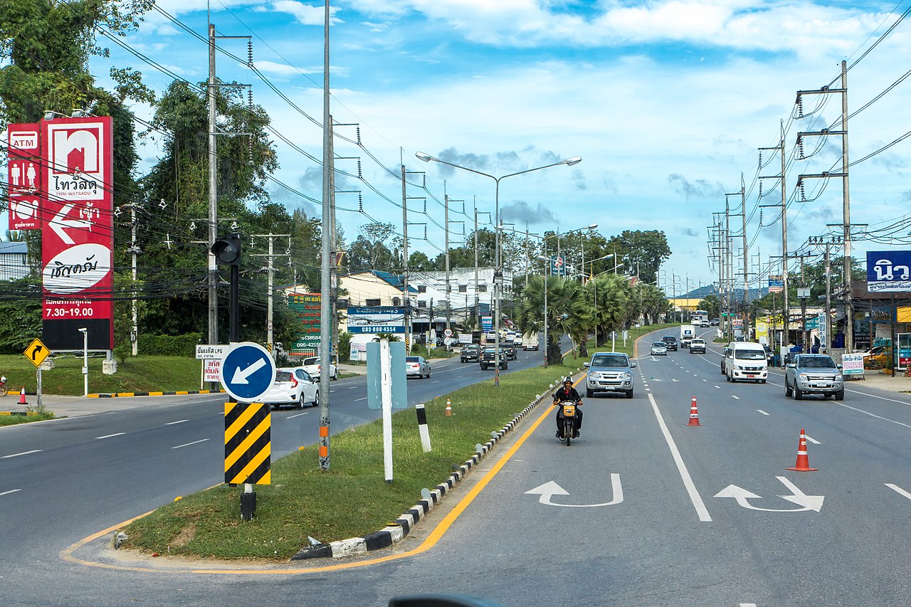 A road in Si Sunthon, Thalang District, Phuket.