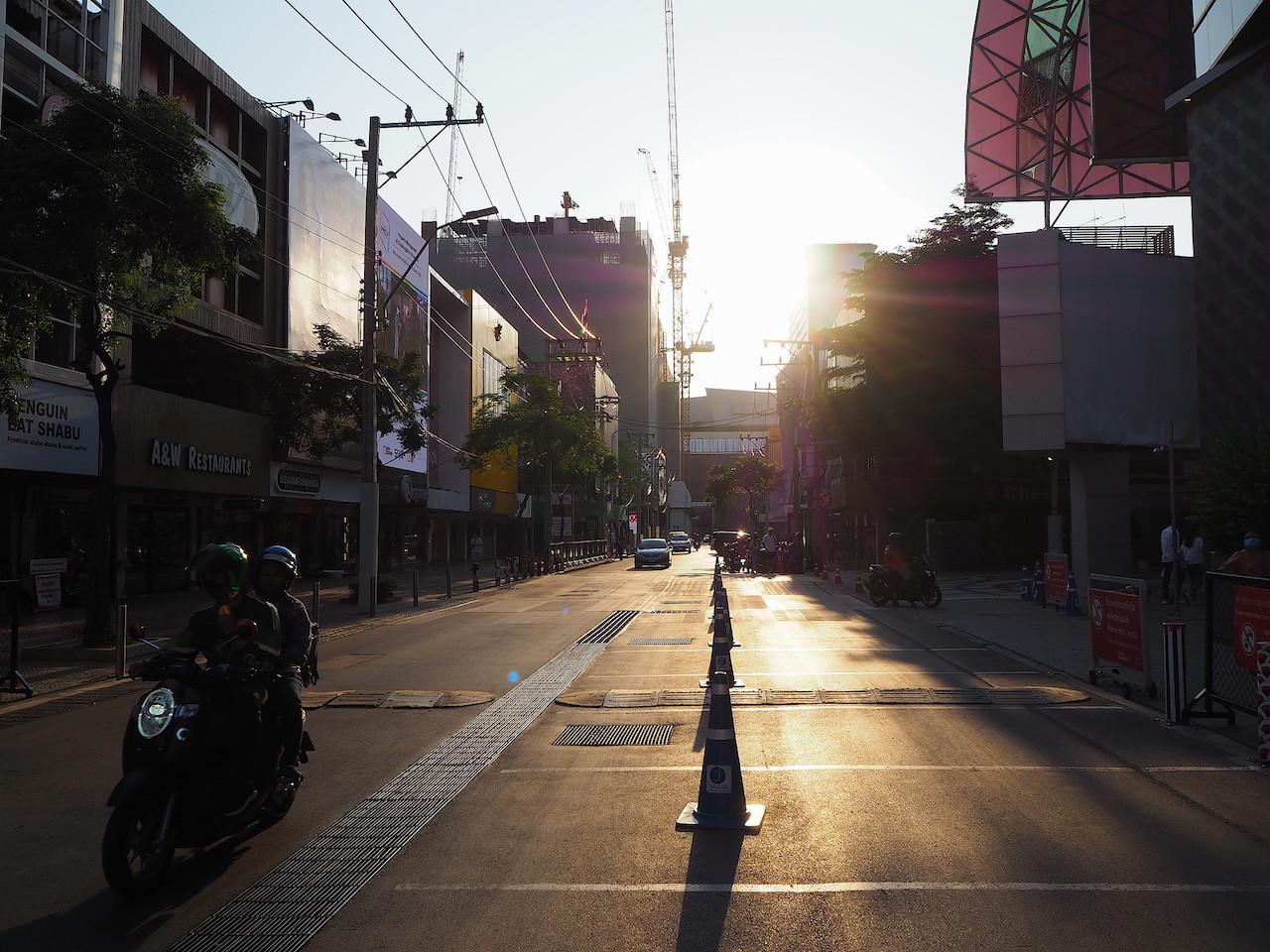 Siam Sqare, one of the busiest areas in Bangkok, is quiet during the COVID-19 outbreak