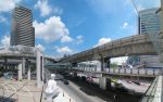 MBK Skywalk at Siam Square in Bangkok, Thailand.