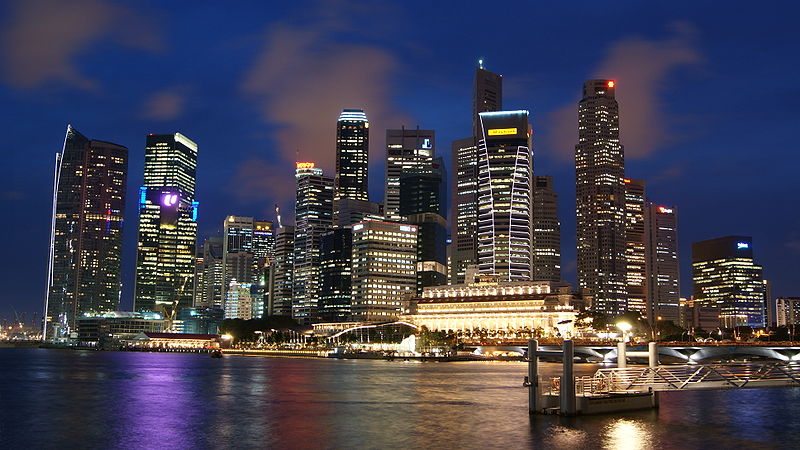 Singapore Skyline at Night