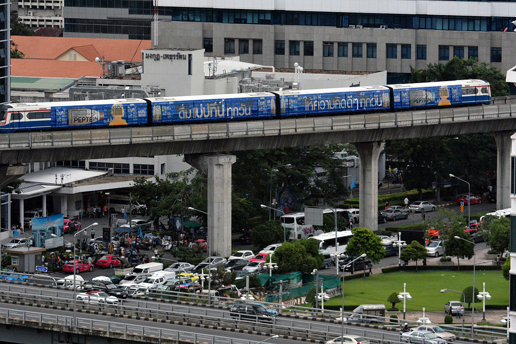 Sky Train in Silom, Bangkok