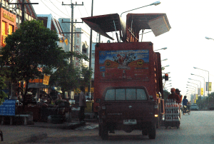 Soda delivery truck in Kalasin