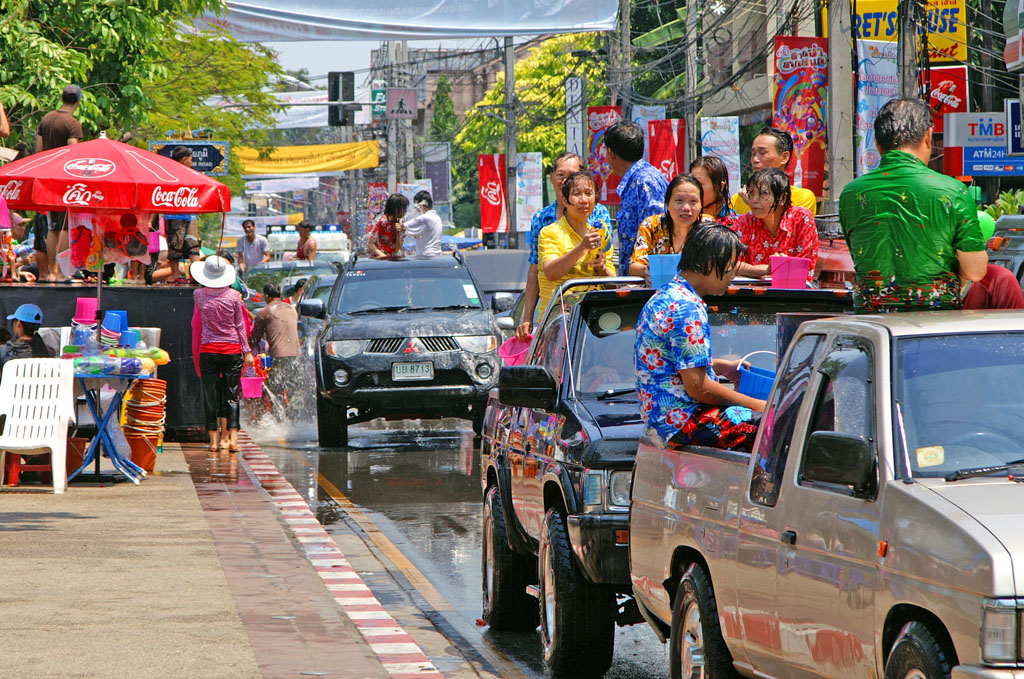 Songkran Festival (Thai New Year) in Chiang Mai, Thailand