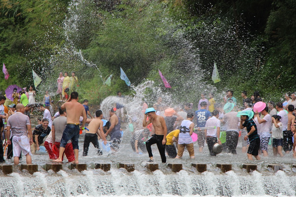 Water Fight during Songkran