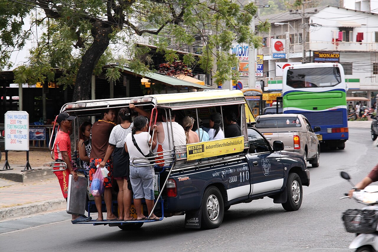 A Baht bus in Pattaya.