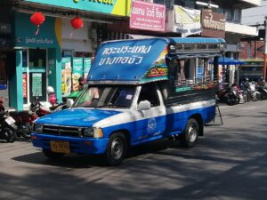 Song Thaew aka baht bus in Samut Prakan