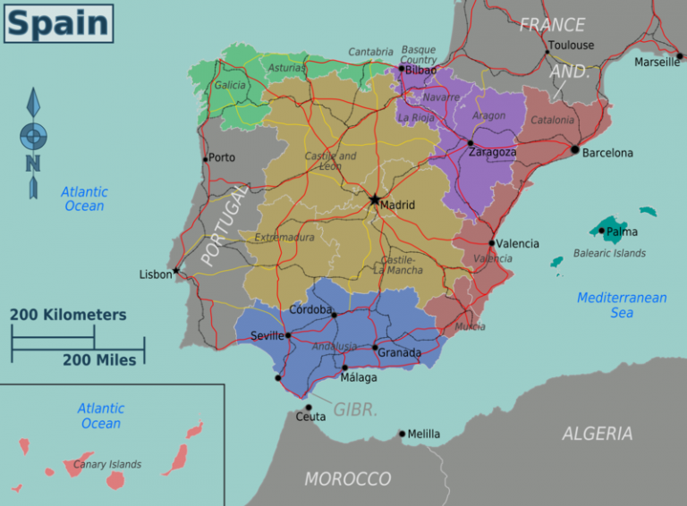 Map of Spain