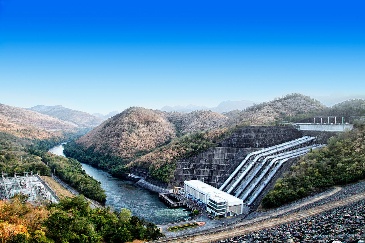 The Srinagarind Dam on the Kwai Yai River in Si Sawat District of Kanchanaburi Province