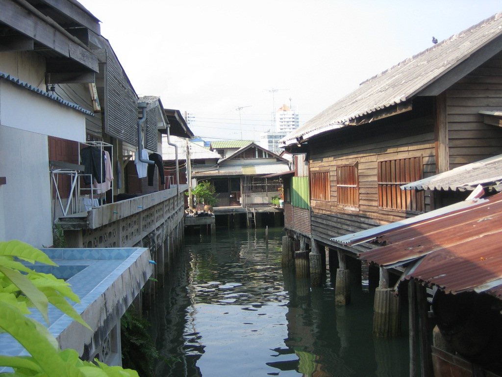 Stilt houses in Sriracha, Chonburi province