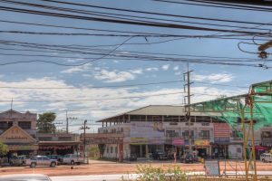 Road in Kabin Buri, Prachinburi Province HDR test.