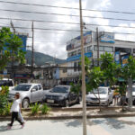 People walking on the street in Kathu, Phuket