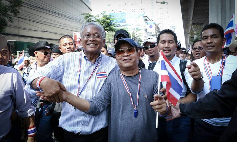 Suthep Thuagsuban during the 2014 Bangkok Shutdown protests in Bangkok