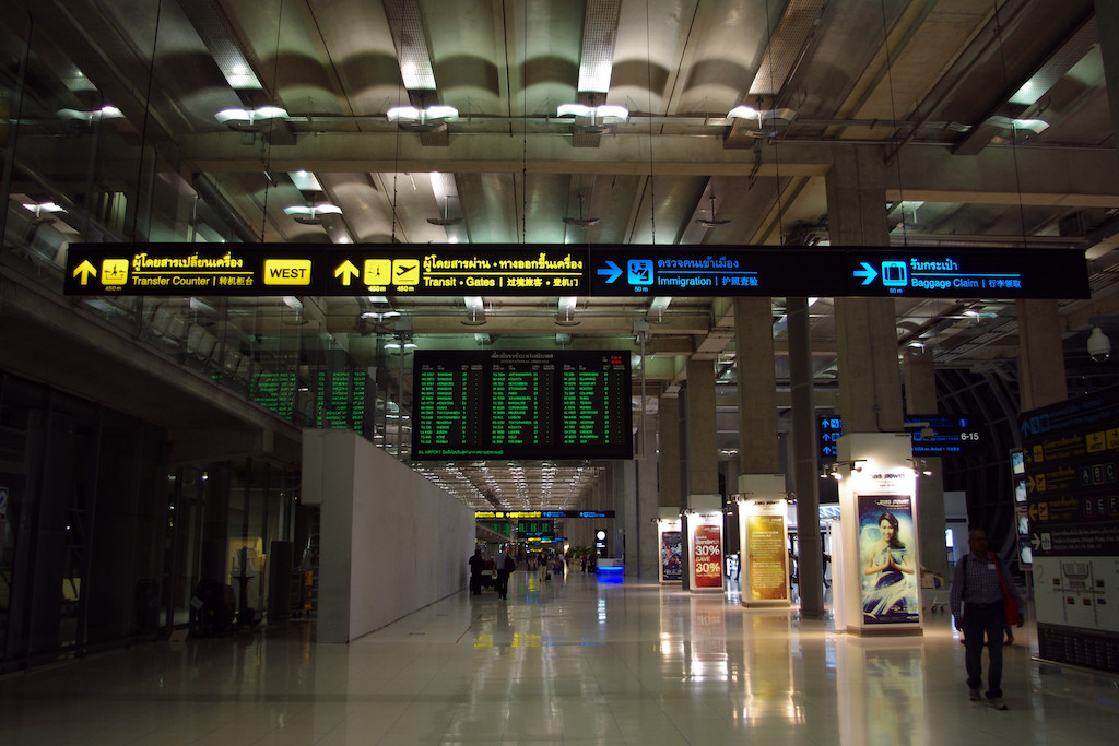 Baggage Claim signs at Suvarnabhumi Airport