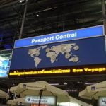 Passport Control area at Suvarnabhumi airport, Bangkok