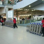 Luggage trolleys at Suvarnabhumi International Airport