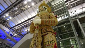 Yaksha Statue at Suvarnabhumi International Airport in Bangkok