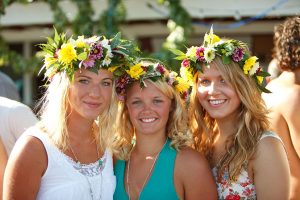 Midsummer girls in Sweden